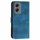 For Motorola Moto G Stylus 5G 2024 YX0080 Grid Butterfly Embossed Pattern Flip Leather Phone Case with Lanyard(Dark Blue) - 3