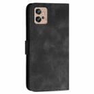 For Motorola Moto G32 Grid Butterfly Embossed Pattern Leather Phone Case with Lanyard(Black) - 3