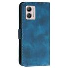 For Motorola Moto G53 / G13 / G23 Grid Butterfly Embossed Pattern Leather Phone Case with Lanyard(Dark Blue) - 3