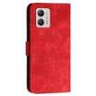 For Motorola Moto G53 / G13 / G23 YX0080 Grid Butterfly Embossed Pattern Flip Leather Phone Case with Lanyard(Red) - 3