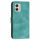 For Motorola Moto G53 / G13 / G23 YX0080 Grid Butterfly Embossed Pattern Flip Leather Phone Case with Lanyard(Light Blue) - 3