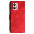 For Motorola Moto G53j / G53y YX0080 Grid Butterfly Embossed Pattern Flip Leather Phone Case with Lanyard(Red) - 3