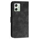 For Motorola Moto G54 Power Grid Butterfly Embossed Pattern Leather Phone Case with Lanyard(Black) - 3