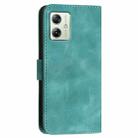 For Motorola Moto G54 Power YX0080 Grid Butterfly Embossed Pattern Flip Leather Phone Case with Lanyard(Light Blue) - 3