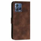 For Motorola Moto S30 Pro 5G Grid Butterfly Embossed Pattern Leather Phone Case with Lanyard(Coffee) - 3