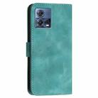 For Motorola Moto S30 Pro 5G YX0080 Grid Butterfly Embossed Pattern Flip Leather Phone Case with Lanyard(Light Blue) - 3