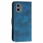 For Motorola Moto G 5G 2023 YX0080 Grid Butterfly Embossed Pattern Flip Leather Phone Case with Lanyard(Dark Blue) - 2