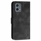 For Motorola Moto G 5G 2023 Grid Butterfly Embossed Pattern Leather Phone Case with Lanyard(Black) - 3