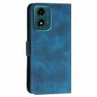 For Motorola Moto G04 4G Global YX0080 Grid Butterfly Embossed Pattern Flip Leather Phone Case with Lanyard(Dark Blue) - 3