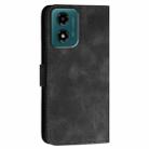 For Motorola Moto G04 4G Global YX0080 Grid Butterfly Embossed Pattern Flip Leather Phone Case with Lanyard(Black) - 3