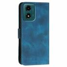 For Motorola Moto G24 4G Global YX0080 Grid Butterfly Embossed Pattern Flip Leather Phone Case with Lanyard(Dark Blue) - 3