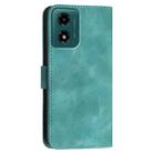 For Motorola Moto E14 4G Global YX0080 Grid Butterfly Embossed Pattern Flip Leather Phone Case with Lanyard(Light Blue) - 3