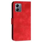 For Motorola Moto G14 YX0080 Grid Butterfly Embossed Pattern Flip Leather Phone Case with Lanyard(Red) - 3