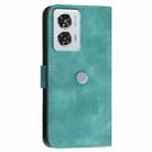 For Motorola Edge 50 Fusion 5G Global YX0080 Grid Butterfly Embossed Pattern Flip Leather Phone Case with Lanyard(Light Blue) - 3