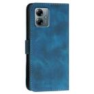 For Motorola Moto G Play 2025 / G Power 2025 Grid Butterfly Embossed Pattern Leather Phone Case with Lanyard(Dark Blue) - 3