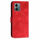 For Motorola Moto G Play 2025 / G Power 2025 Grid Butterfly Embossed Pattern Leather Phone Case with Lanyard(Red) - 3