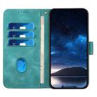 For Motorola Moto G15 Grid Butterfly Embossed Pattern Leather Phone Case with Lanyard(Light Blue) - 3