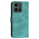 For Motorola Moto G Stylus 5G 2025 Grid Butterfly Embossed Pattern Leather Phone Case with Lanyard(Light Blue) - 3