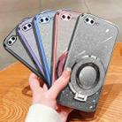 For iPhone 7 Plus / 8 Plus Plated Gradient Glitter Round Holder TPU Phone Case(Silver) - 2