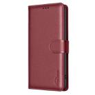 For Honor X6b Litchi Texture RFID Anti-theft Leather Phone Case(Red) - 3