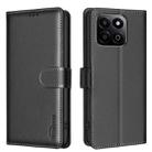 For Honor 200 Smart / X7C Litchi Texture RFID Anti-theft Leather Phone Case(Black) - 1