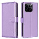 For Honor 200 Smart / X7C Litchi Texture RFID Anti-theft Leather Phone Case(Purple) - 1