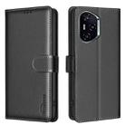 For Honor 300 Pro / 300 Ultra Litchi Texture RFID Anti-theft Leather Phone Case(Black) - 1