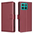 For Honor X8c 4G Litchi Texture RFID Anti-theft Leather Phone Case(Red) - 1
