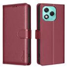 For Honor 400 Lite Litchi Texture RFID Anti-theft Leather Phone Case(Red) - 1