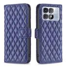 For Redmi K70 Ultra Diamond Lattice Wallet Flip Leather Phone Case(Blue) - 1