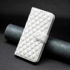 For Redmi K70 Ultra Diamond Lattice Wallet Flip Leather Phone Case(White) - 2