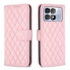 For Redmi K70 Ultra Diamond Lattice Wallet Flip Leather Phone Case(Pink) - 1