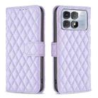 For Redmi K70 Ultra Diamond Lattice Wallet Flip Leather Phone Case(Purple) - 1