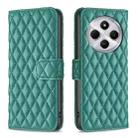 For Redmi 14C 4G Diamond Lattice Wallet Flip Leather Phone Case(Green) - 1