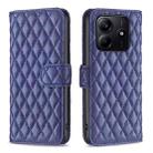 For Redmi Note 14 5G Diamond Lattice Wallet Flip Leather Phone Case(Blue) - 1