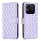 For Redmi Note 14 5G Diamond Lattice Wallet Flip Leather Phone Case(Purple) - 1