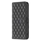 For Redmi Note 14 5G Diamond Lattice Wallet Flip Leather Phone Case(Black) - 3