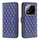 For Redmi Note 14 Pro 5G / Note 14 Pro+ 5G Diamond Lattice Wallet Flip Leather Phone Case(Blue) - 1