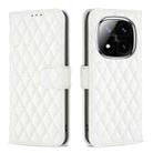 For Redmi Note 14 Pro 5G / Note 14 Pro+ 5G Diamond Lattice Wallet Flip Leather Phone Case(White) - 1