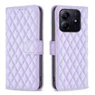 For Redmi Note 14 4G 163.25mm Diamond Lattice Wallet Flip Leather Phone Case(Purple) - 1