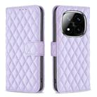 For Redmi Note 14 Pro 4G Diamond Lattice Wallet Flip Leather Phone Case(Purple) - 1