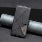 For Redmi 14C 4G Magnetic Buckle Rhombus Texture Leather Phone Case(Black) - 2