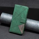 For Redmi Note 14 Pro 4G Magnetic Buckle Rhombus Texture Leather Phone Case(Green) - 2