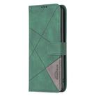 For Redmi Note 14 Pro 4G Magnetic Buckle Rhombus Texture Leather Phone Case(Green) - 3