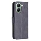 For Redmi Turbo 4 Magnetic Buckle Rhombus Texture Leather Phone Case(Black) - 3