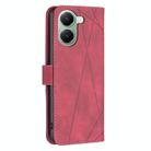 For Redmi Turbo 4 Magnetic Buckle Rhombus Texture Leather Phone Case(Red) - 3