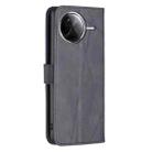 For Redmi K80 / K80 Pro Magnetic Buckle Rhombus Texture Leather Phone Case(Black) - 3