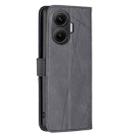 For Redmi Turbo 4 Pro Magnetic Buckle Rhombus Texture Leather Phone Case(Black) - 3