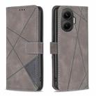 For Redmi Turbo 4 Pro Magnetic Buckle Rhombus Texture Leather Phone Case(Grey) - 1