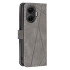 For Redmi Turbo 4 Pro Magnetic Buckle Rhombus Texture Leather Phone Case(Grey) - 3